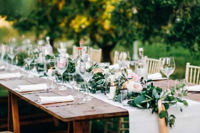 Alojamiento rural para bodas cerca de Valencia - mesa
